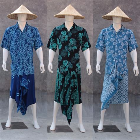 Senada Batik Bali On Instagram “our Fabulous Batik Mens Shirt With Matching Sarong Made From