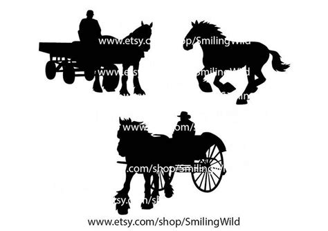 Clydesdale Horse Svg Silhouette Running Horse Clipart Working Etsy