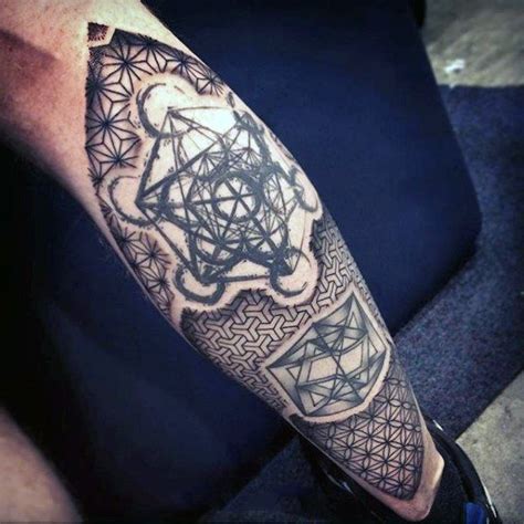 If you're looking for a rad font to go along with your cross tattoo, check our this curated collection: Sacred Geometry Tattoo Flower Of Life For Men On Back Of Leg | Geometry tattoo, Tattoos for guys ...