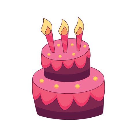 Birthday Cake Cartoon Doodle Hand Drawn Concept Vector Kawaii Illustration 2036729 Vector Art At