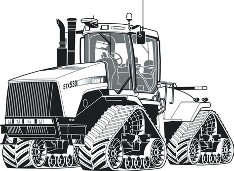 Realistic Tractor Coloring Pages