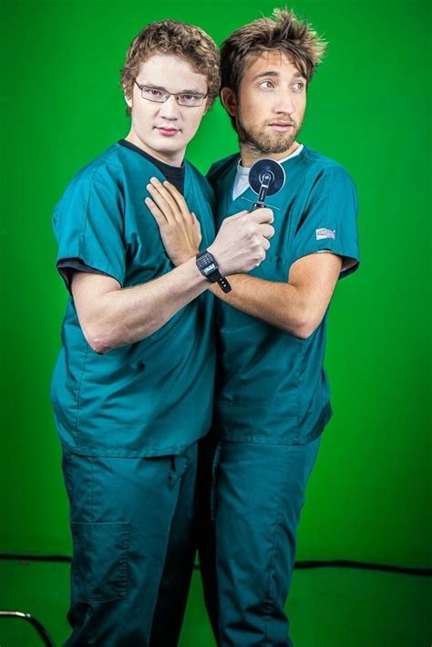 this is the photo for michael and gavin s sitcom comedy where they are doctors that are roommates
