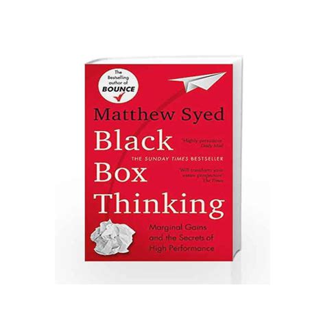 Black Box Thinking Psychology By Matthew Syed Buy Online Black Box