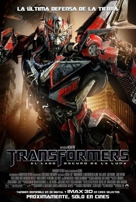 Poster Promoción Transformers El Lado Oscuro De La Luna