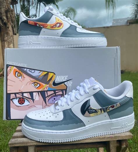 Naruto And Sasuke Custom Painted Sneaker By Ortegarte Naruto Shoes