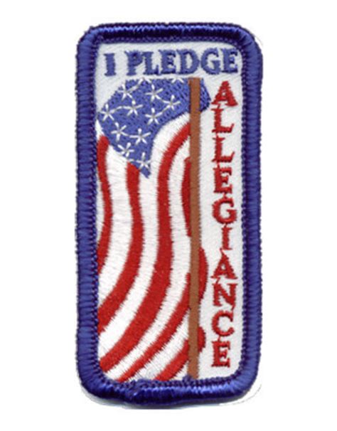 Advantage Emblem And Screen Prnt Pledge Allegiance Flag Fun Patch Girl