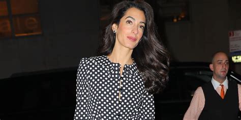 Amal Clooneys Polka Dot Skirt Suit Is Exactly What We Need Today