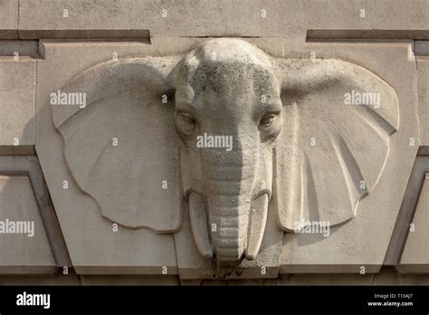 Stone Carving Of Native Elephant Carved By Joseph Armitage In Portland