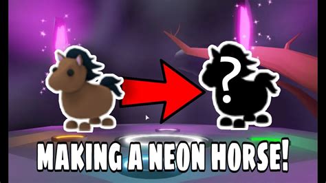 Making A Neon Horse Adopt Me Making Neon Youtube