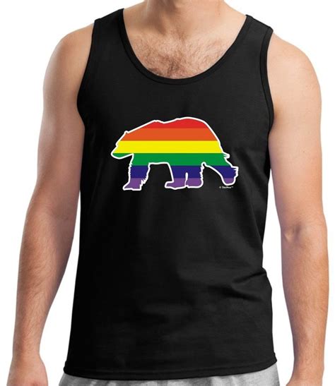 Bear Gay Pride Rainbow Flag Lgbt Tank Top Shirts Jznovelty