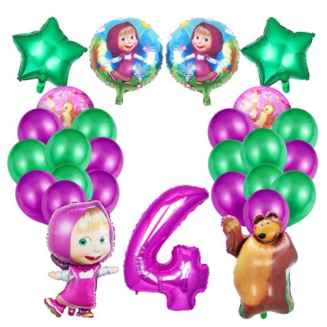 Buy Masha And The Bear Birthday Decorations Masha Bear Foil Balloon Masha And The Bear