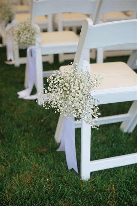 Decorate Your Aisle With Fresh Bunches Of Babys Breath Lining The