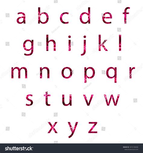 Set Pink Alphabet Letters On Isolated Stock Illustration 1815130430