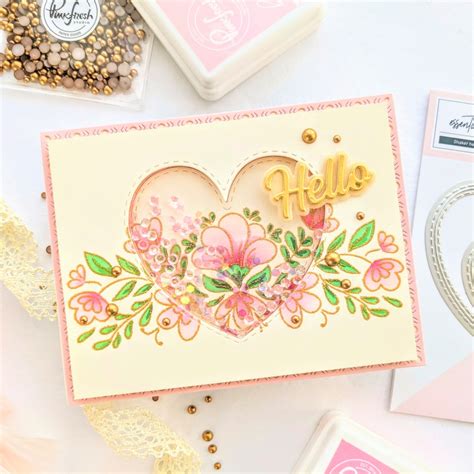 Charming Floral Border Stamp Set Pinkfresh Studio