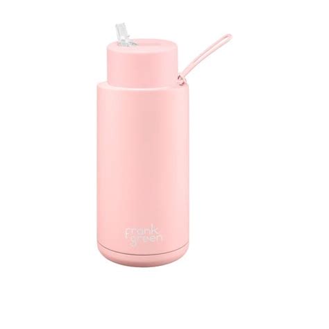 Frank Green Ultimate Ceramic Reusable Bottle With Straw 1l 34oz Blushed Bunnings Australia