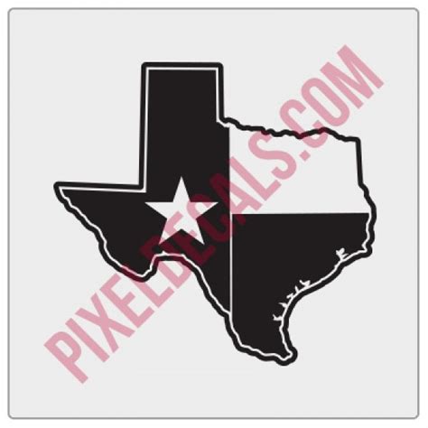 Texas Flag State Shape Decal