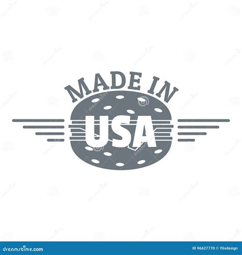 Made In Usa Logo Simple Style Stock Vector Illustration Of