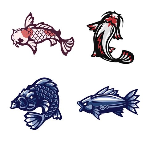 Fish Koi Set Of Mascot Logo 674088 Vector Art At Vecteezy