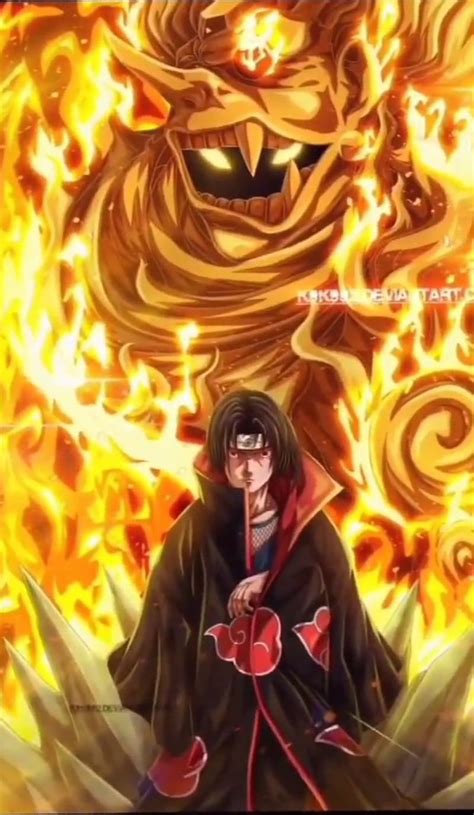 Itachi Uchiha Heat Naruto Orange Susanoo Anime Hd Phone Wallpaper