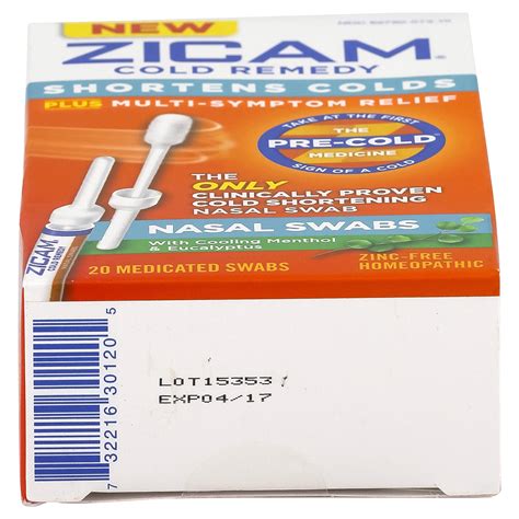 Zicam Cold Remedy Nasal Swabs 20 Ct Shipt
