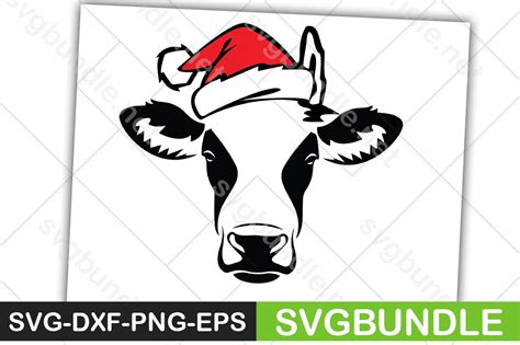 Christmas Saying Svg Christmas Cow Svg Cut File For Cricut Santa Cow