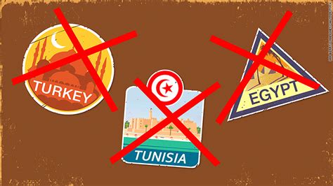 Egypt Tunisia Turkey Too Scary For Tourists