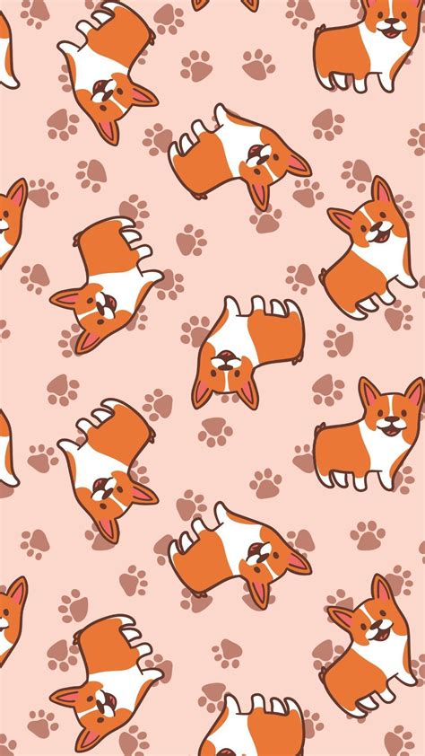 Cute Cartoon Corgi Wallpapers Wallpaper Cave