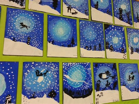 Winter Art Lesson Winter Art Elementary Art Projects