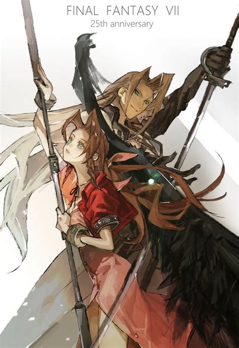 Aerith Gainsborough And Sephiroth Final Fantasy And 1 More Drawn By