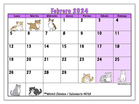 Calendario Febrero 2024 481 Michel Zbinden Es