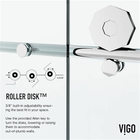 Vigo Elan Hart Chrome 56 In To 60 In X 66 In Frameless Sliding Bathtub Door In The Bathtub Doors