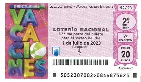 Sorteo Extraordinario De La Lotería De Vacaciones 2023