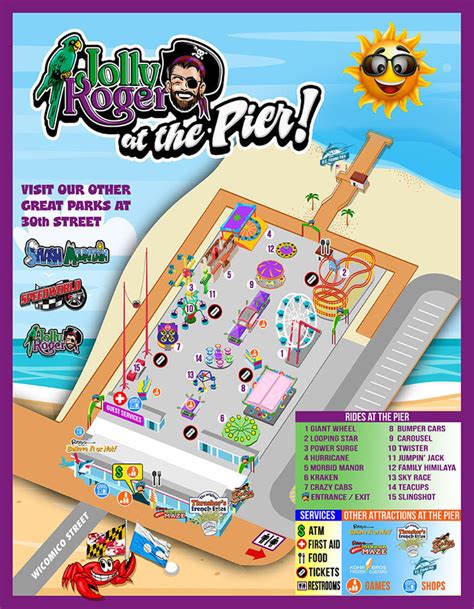 Park Map Go Karts Ocean City Md Speedworld Jolly Roger