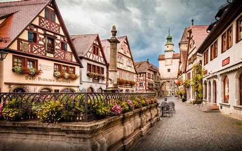 Wonderful Little Town In Germany Rothenburg Ob Der Tauber Full Hd