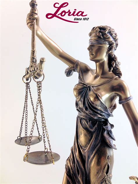Lady Justice Standing With Scales Of Justice Statue Loria Awards