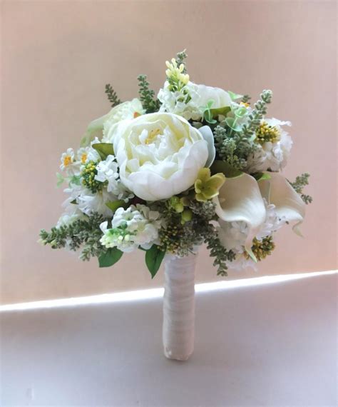 Bridal Bouquet White Peonies And Scabiosa Wedding Bouquet 2495963