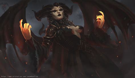 Lilith Diablo 4 Joao Vagner Demon Art Lilith Diablo Character