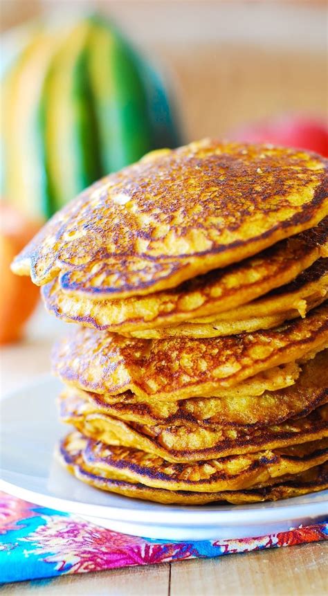 Hearty Pumpkin Pancakes Moist Light And Fluffy Healthy Full Of