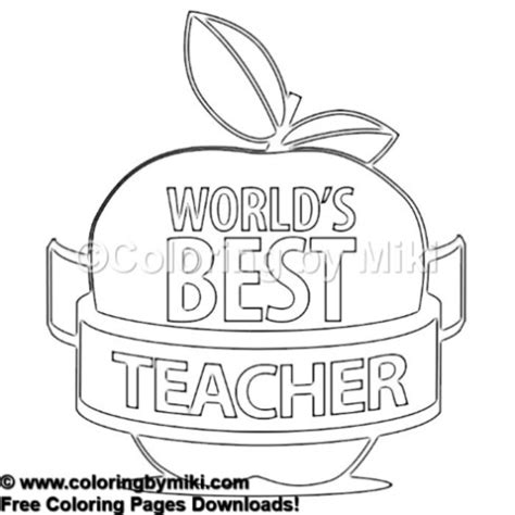 Coloring Pages Best Teacher My Blog