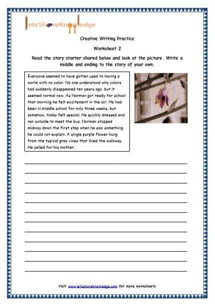 Paragraph Writing Worksheets For Grade 4 Single Digit Addition Worksheets