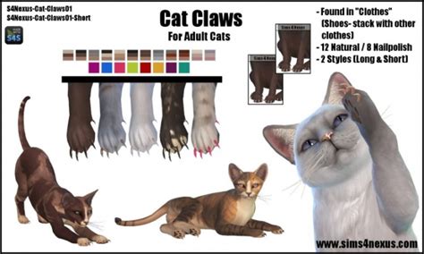 Cat Claws By Samanthagump At Sims 4 Nexus Sims 4 Updates