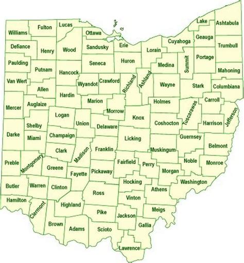 Map Of Ohio By Counties Maps Of Ohio