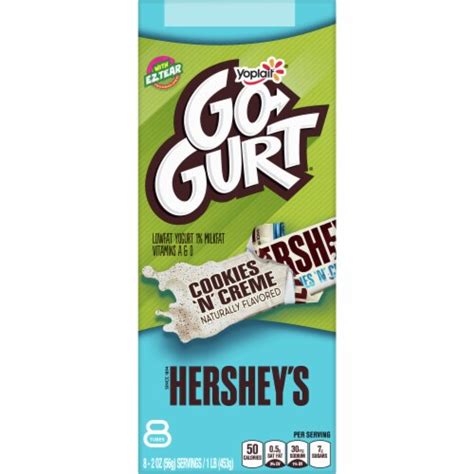 Go Gurt Hershey S Cookies N Creme Flavored Low Fat Yogurt Tubes 8 Ct 2 Oz Dillons Food Stores