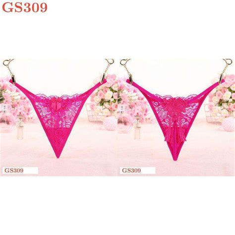 Promo Gs309 Celana Dalam G String Wanita Magenta Transparan Rumbai