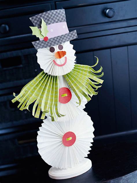 Easy Diy Snowman Paper Crafts For Christmas