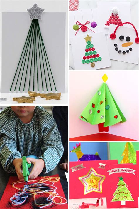 Pop on the christmas tunes, get out the craft supplies, and get creative! 25 DIY Christmas Cards Crafts for Kids to Make: Preschool ...