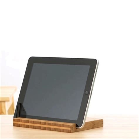 Desktop Tablet Bamboo Base Bracket Exquisite Crafts Pad Slot Stand For