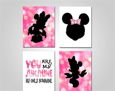 Minnie Mouse Bedroom Wall Art Minnie Mouse Printable Wall Etsy Minnie
