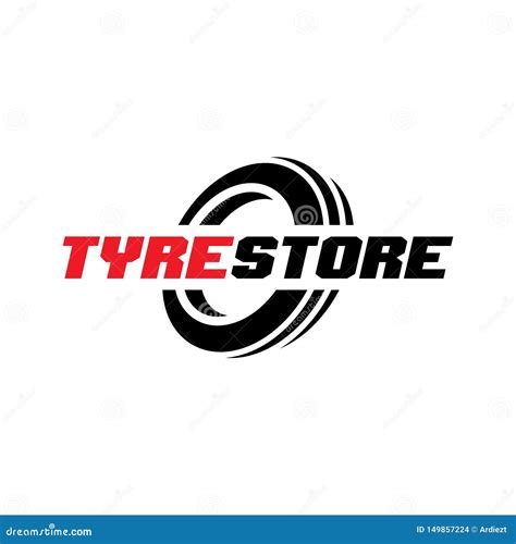 Tire Shop Logo Design Tyre Business Branding Tyre Logo Shop Vector