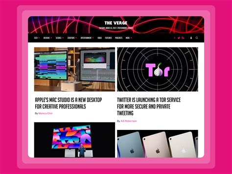 📰 The Verge Website Redesign By Michael Shodipo Product Designer On